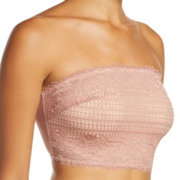 Free People Other - NWT $38 Free People Camilla Bandeau Bralette Small or Medium Vintage Rose Lace